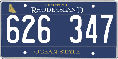 RI license plate 626347