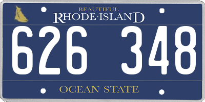 RI license plate 626348