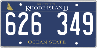 RI license plate 626349