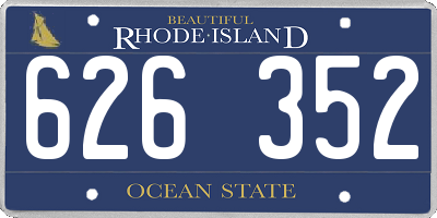 RI license plate 626352