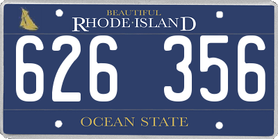RI license plate 626356