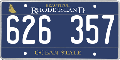 RI license plate 626357