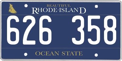 RI license plate 626358