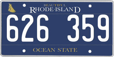 RI license plate 626359