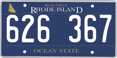 RI license plate 626367