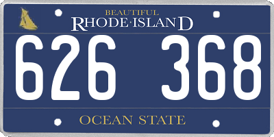 RI license plate 626368