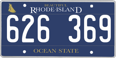 RI license plate 626369