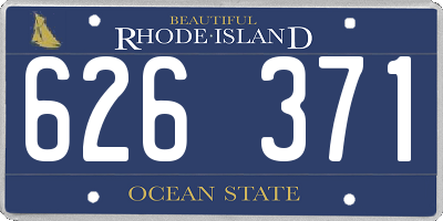 RI license plate 626371