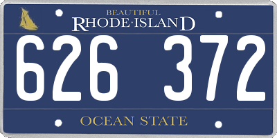 RI license plate 626372