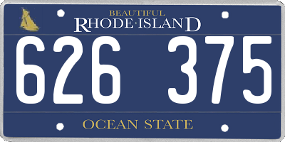 RI license plate 626375