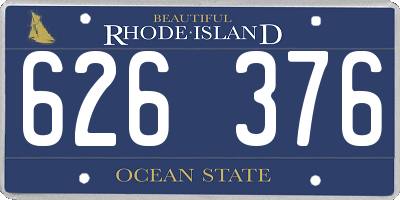 RI license plate 626376