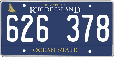 RI license plate 626378