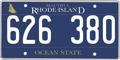RI license plate 626380