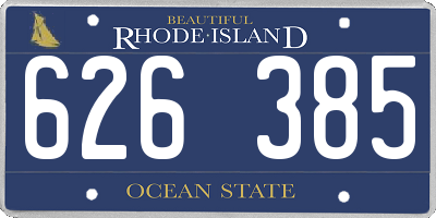 RI license plate 626385