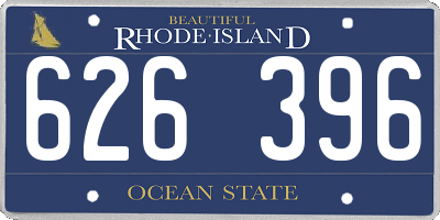 RI license plate 626396