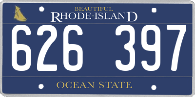RI license plate 626397