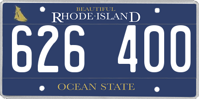 RI license plate 626400