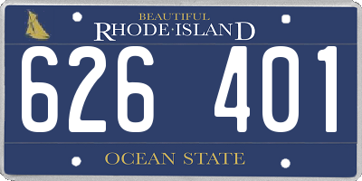 RI license plate 626401