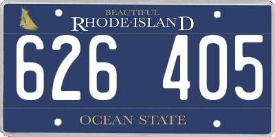 RI license plate 626405