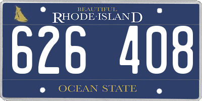 RI license plate 626408