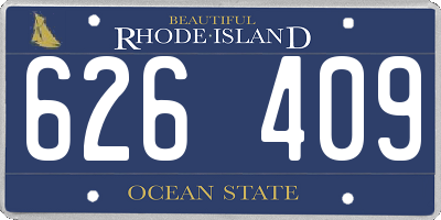 RI license plate 626409