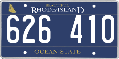 RI license plate 626410