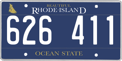 RI license plate 626411