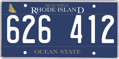 RI license plate 626412