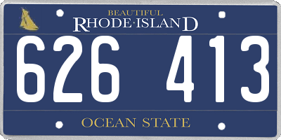 RI license plate 626413