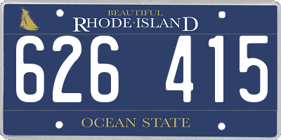RI license plate 626415