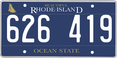 RI license plate 626419