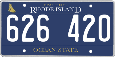 RI license plate 626420