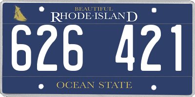 RI license plate 626421