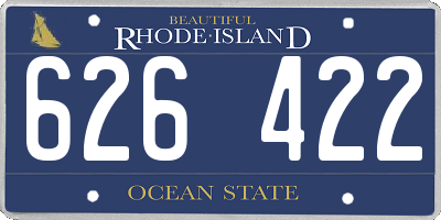 RI license plate 626422