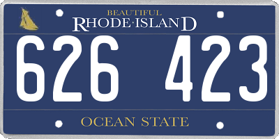 RI license plate 626423