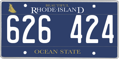 RI license plate 626424