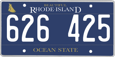 RI license plate 626425