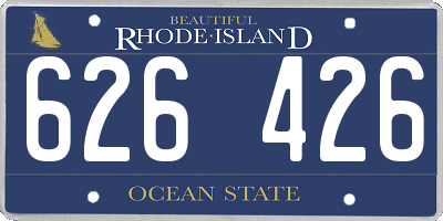 RI license plate 626426