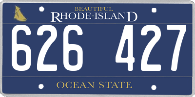 RI license plate 626427