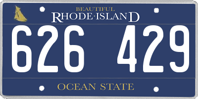 RI license plate 626429