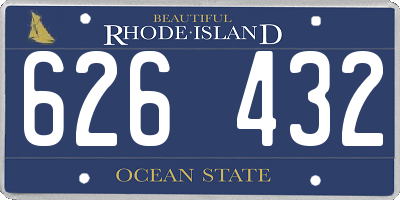 RI license plate 626432