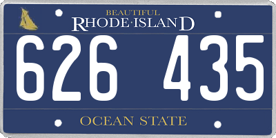 RI license plate 626435