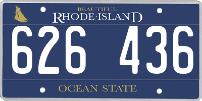 RI license plate 626436