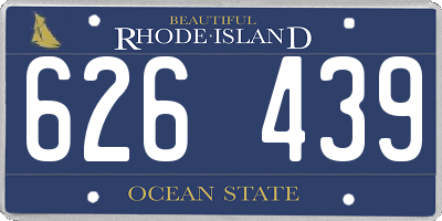 RI license plate 626439