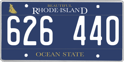 RI license plate 626440