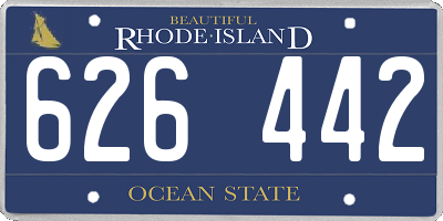 RI license plate 626442