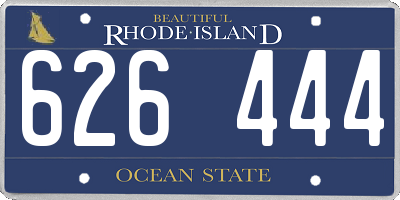 RI license plate 626444