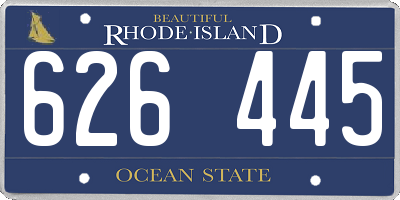RI license plate 626445