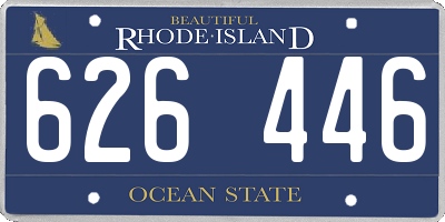 RI license plate 626446
