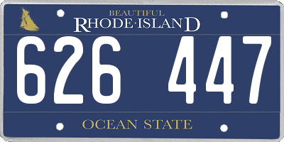 RI license plate 626447
